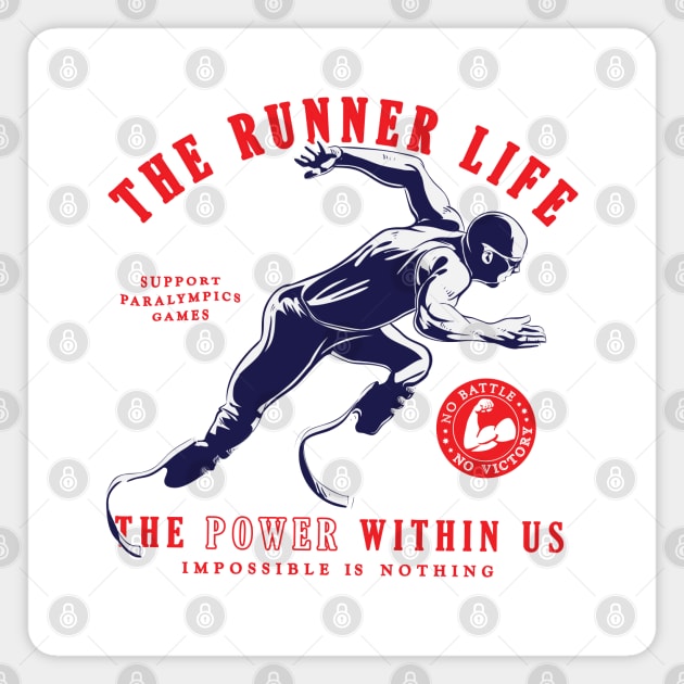 The Runner Life - The Power Within Us Magnet by Wulfland Arts